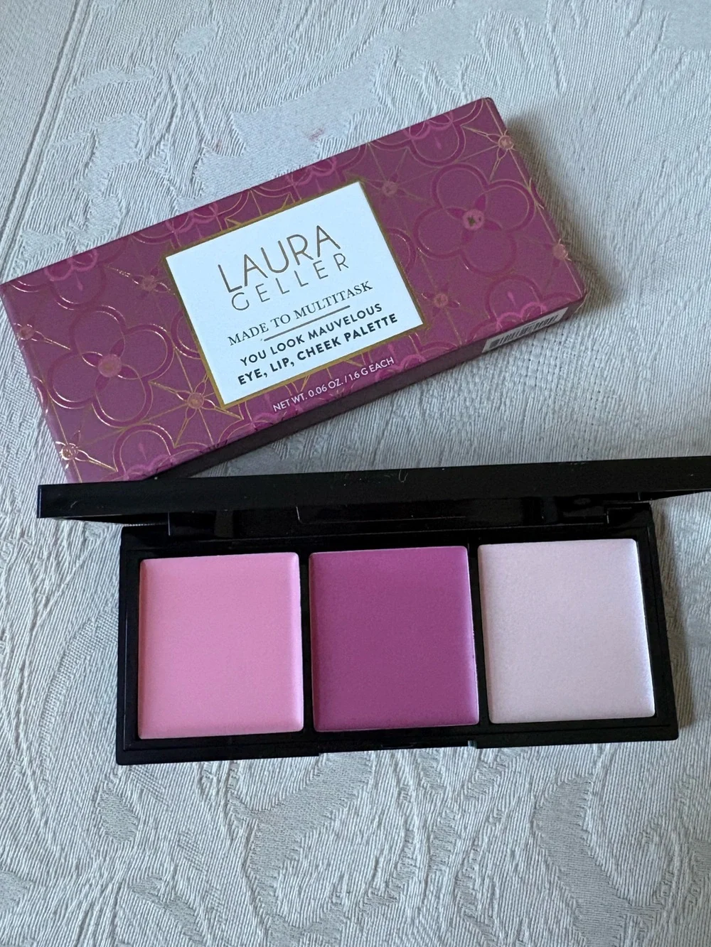 Laura Geller Multiuse Cream Blush, Eye & Highlighter Palette You Look Mauvelous